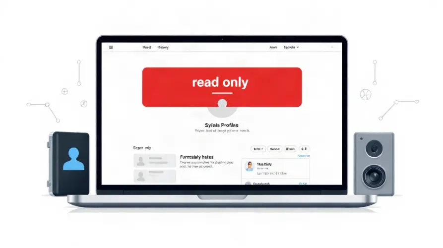 Illustration of a social media profile with a read-only lock, symbolizing Farcaster account restrictions.