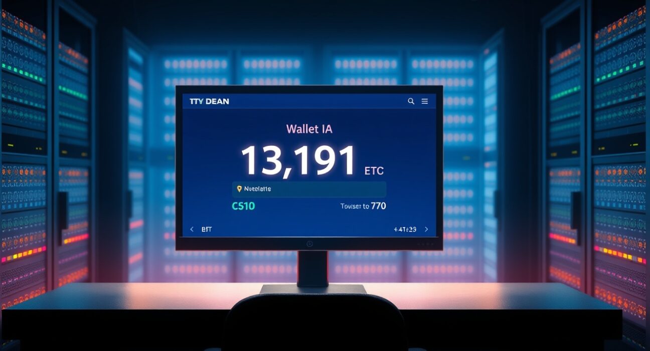 Balancer hacker swap of 13,191 ETH for 386.52 BTC displayed on a monitor in a dark server room.