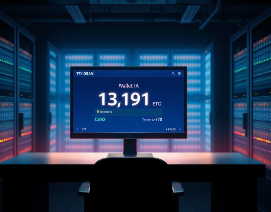 Balancer hacker swap of 13,191 ETH for 386.52 BTC displayed on a monitor in a dark server room.
