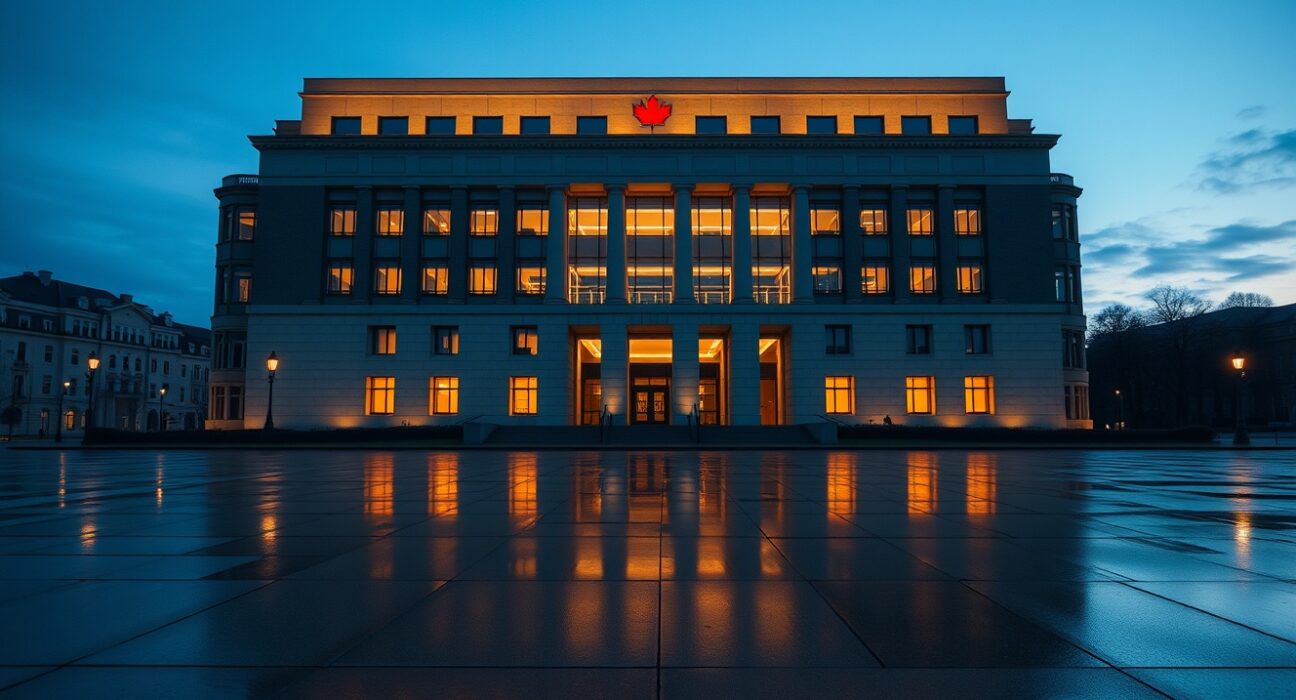 Bank of Canada headquarters in Ottawa representing monetary policy decisions on inflation data