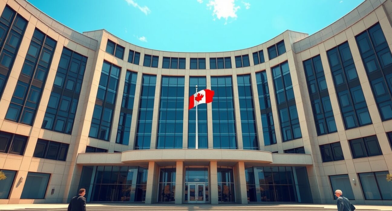 Bank of Canada headquarters in Ottawa signaling monetary policy decisions on interest rates and