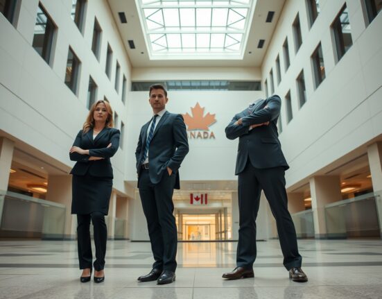 Bank of Canada deputy governors Sharon Gosselin and Vincent in official portrait at central bank headquarters