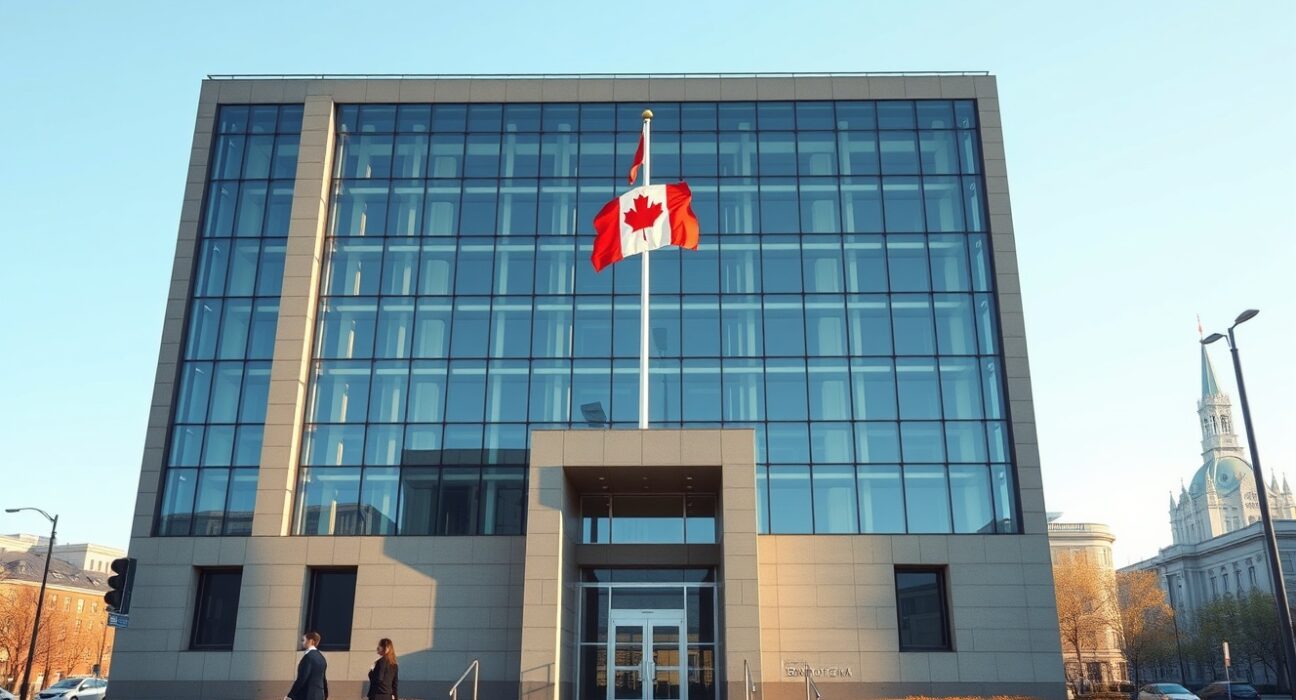 Bank of Canada headquarters representing monetary policy decisions amid inflation concerns