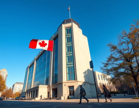 Bank of Canada headquarters building representing monetary policy decisions on oil prices and the Canadian dollar.