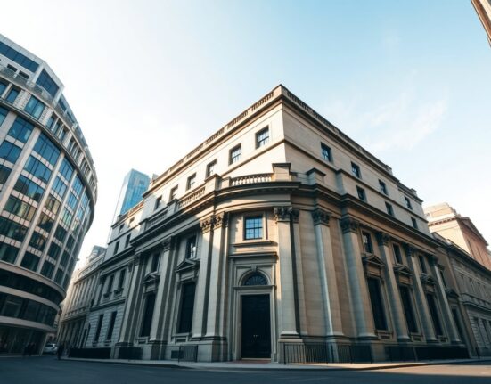 Bank of England building representing monetary policy decisions amid UK inflation concerns