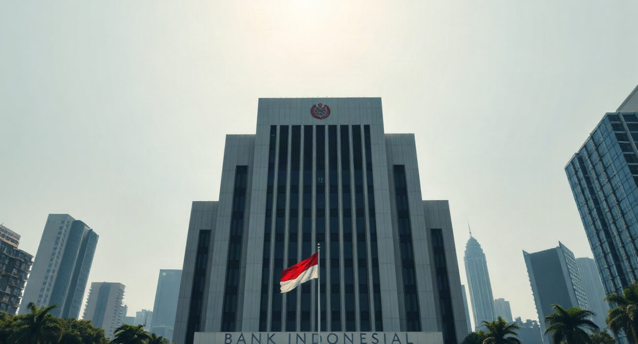 Bank Indonesia headquarters in Jakarta, where the central bank held interest rates to support the rupiah.