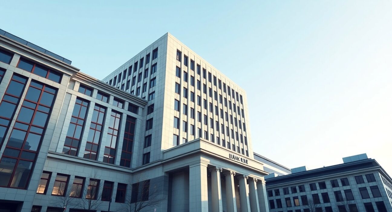 The Bank of Japan headquarters following its decision to maintain the current interest rate.