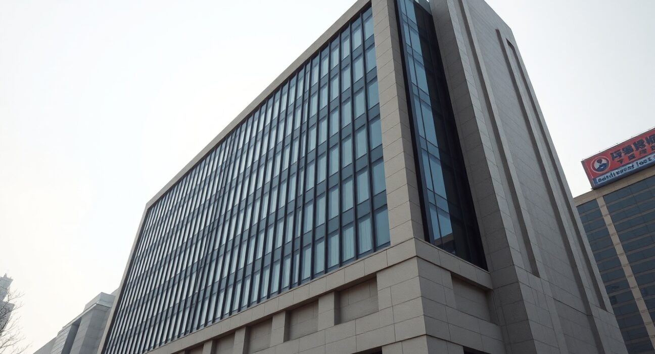 Bank of Korea headquarters building representing the central bank's seventh consecutive interest rate decision.