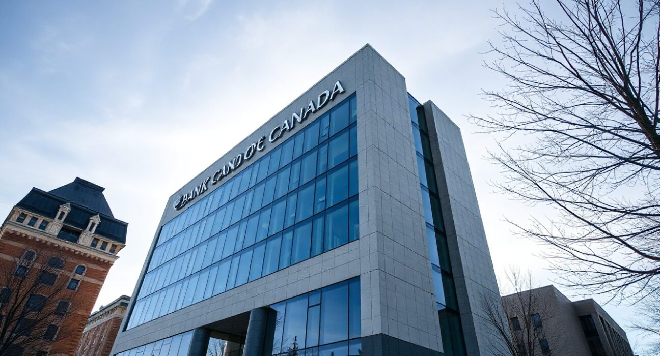 Bank of Canada headquarters in Ottawa on a winter morning