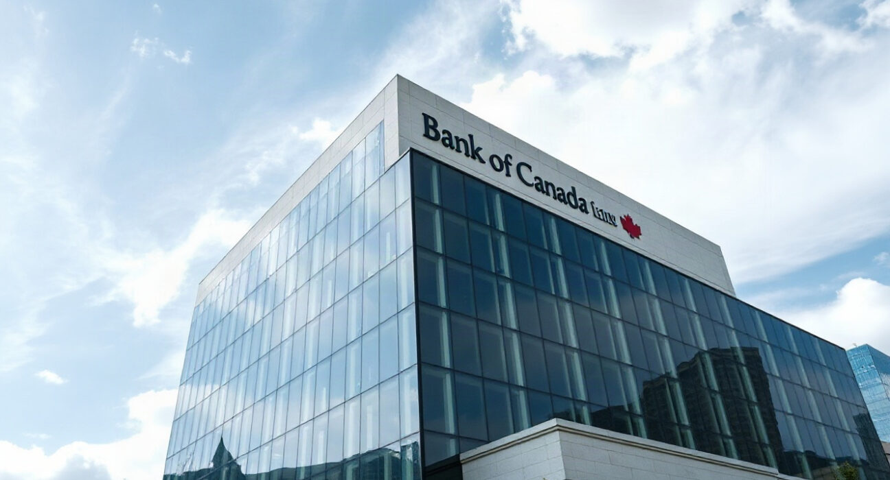 Bank of Canada building in Ottawa on a clear day, symbolizing monetary policy decisions.