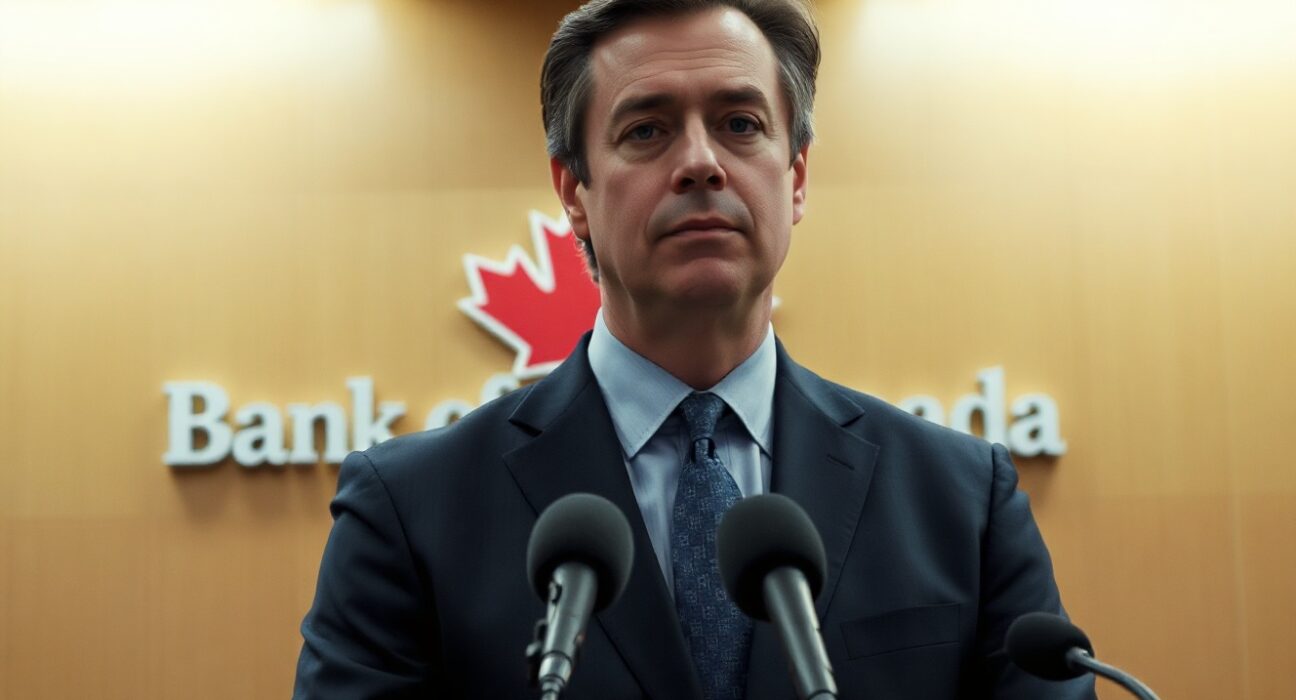 Bank of Canada Governor Tiff Macklem speaking at a press conference in Ottawa
