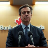 Bank of Canada Governor Tiff Macklem speaking at a press conference in Ottawa