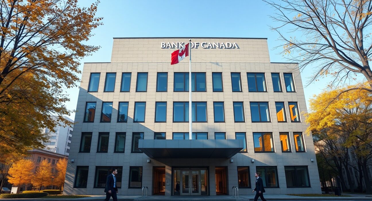 Bank of Canada headquarters representing monetary policy decisions affecting the Canadian dollar