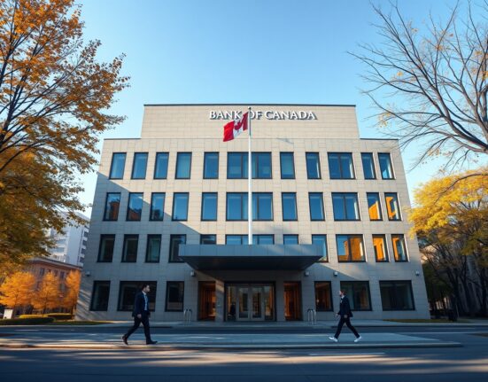 Bank of Canada headquarters representing monetary policy decisions affecting the Canadian dollar