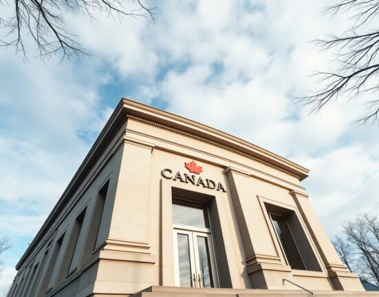 Bank of Canada headquarters building in Ottawa under daylight, representing monetary policy stability.