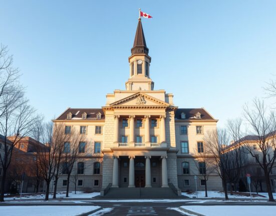 Bank of Canada headquarters in Ottawa, representing the central bank's rate hold decision amid inflation assessment.