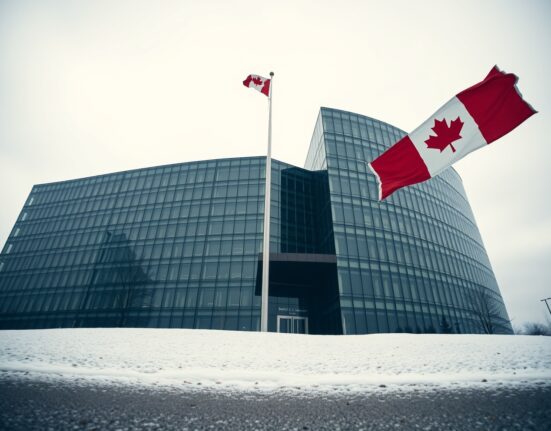 Bank of Canada headquarters in Ottawa, signaling an unchanged interest rate decision amid economic data review.