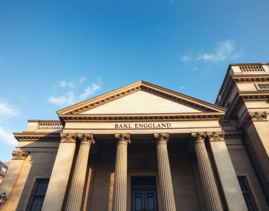 Bank of England building exterior on a sunny summer day