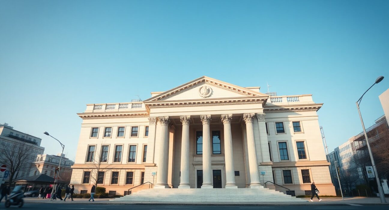 The Bank of Japan headquarters in Tokyo where the central bank decided to maintain its policy interest rate.
