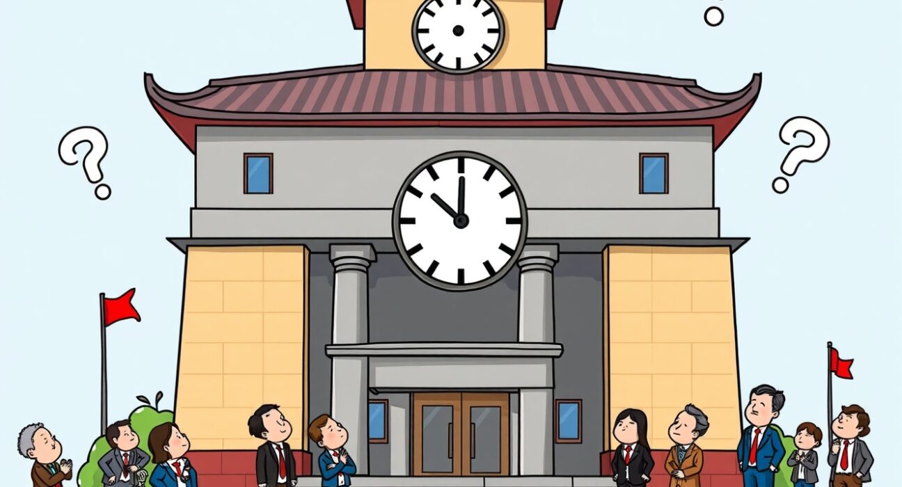 A cartoon image symbolizing the Bank of Japan interest rate decision, showing stability amidst global market anticipation.