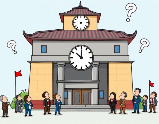 A cartoon image symbolizing the Bank of Japan interest rate decision, showing stability amidst global market anticipation.