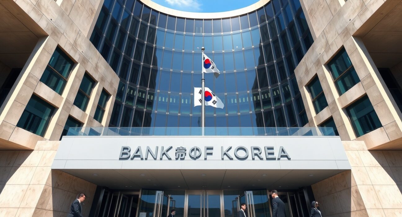 Bank of Korea headquarters building representing potential interest rate policy changes