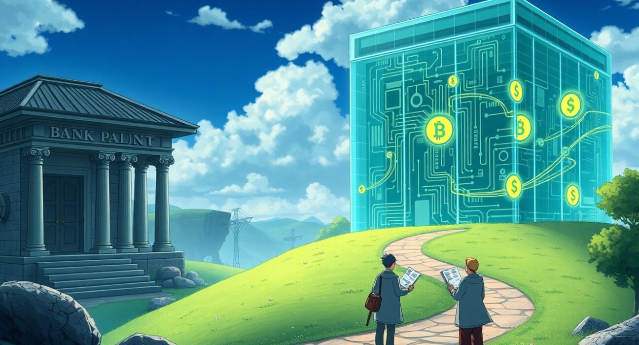 Traditional and digital banks facing each other as regulators consider crypto company charters.