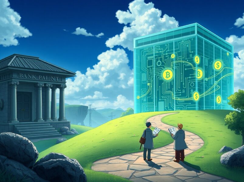 Traditional and digital banks facing each other as regulators consider crypto company charters.