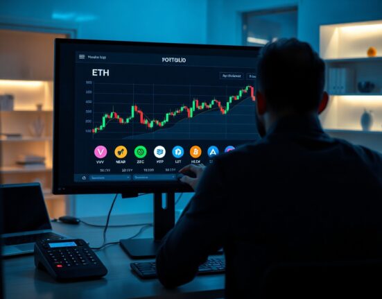 David Hoffman crypto portfolio change from ETH to VVV NEAR ZEC HYPE LIT on a trading monitor