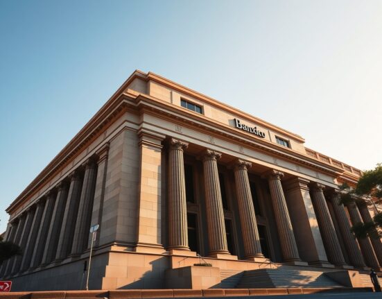 Bank of Mexico headquarters building representing Banxico's monetary policy decisions and economic analysis