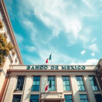 Exterior of the Banco de M&eacute;xico headquarters in Mexico City.