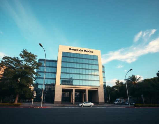 Banco de México headquarters building in Mexico City under clear sky