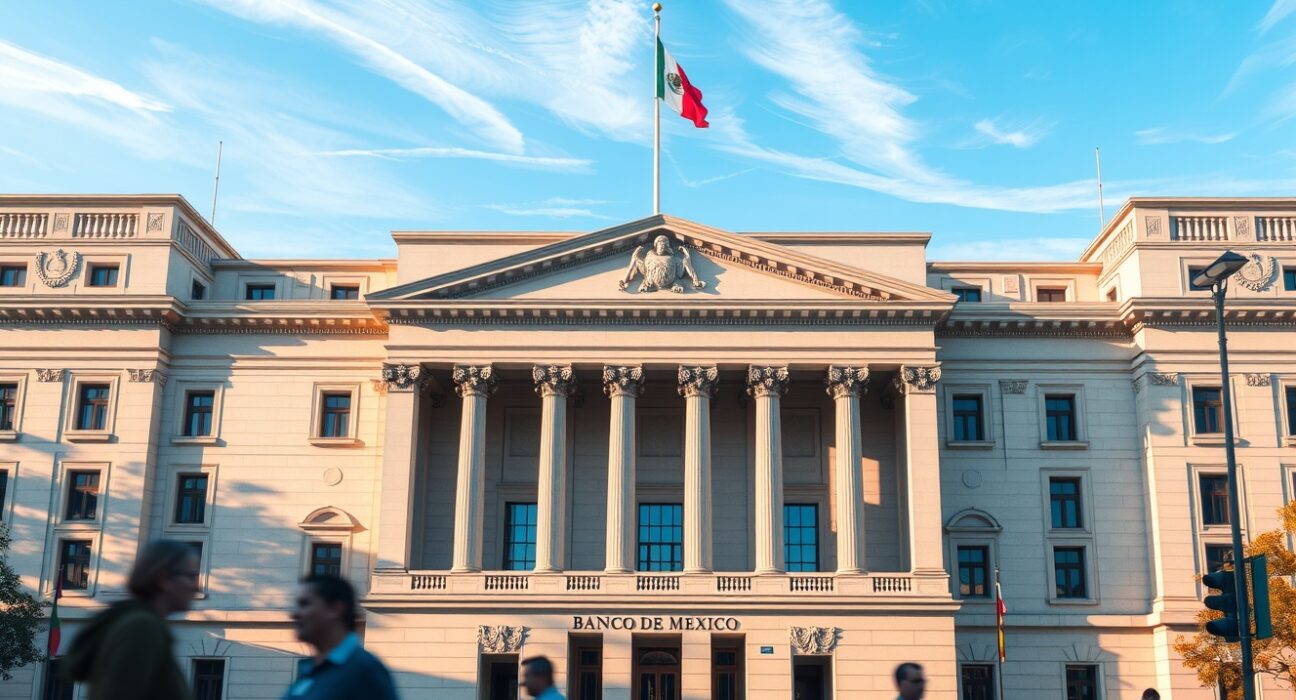 Banco de México headquarters representing the central bank's unexpected interest rate decision.