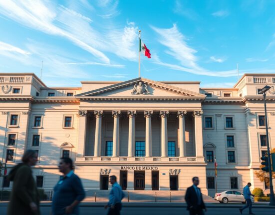 Banco de México headquarters representing the central bank's unexpected interest rate decision.
