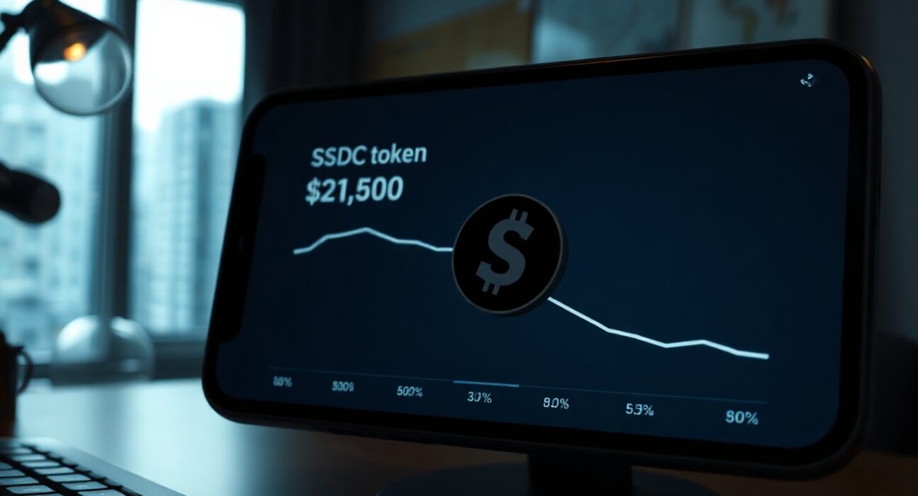 Digital wallet showing USDC balance being drained by an automated bot