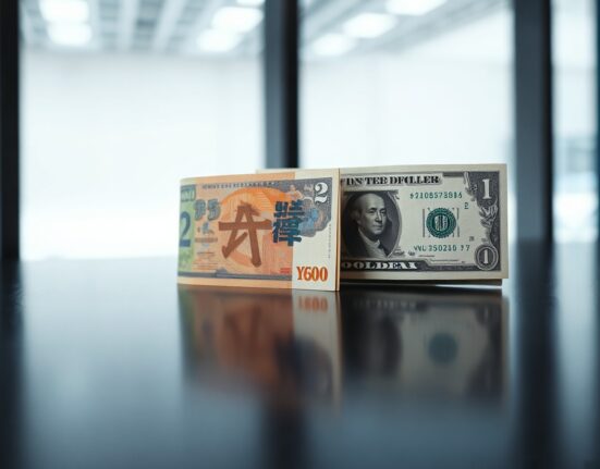 Japanese yen and US dollar banknotes symbolizing currency market dynamics and yen sentiment.