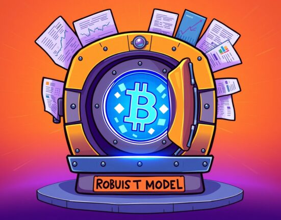 Illustration of Benchmark's robust buy rating on Strategy protecting a vault of Bitcoin.