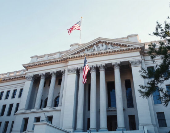 U.S. Treasury Building in Washington, D.C., where Treasury Secretary Bessent advocates for larger bond buybacks.