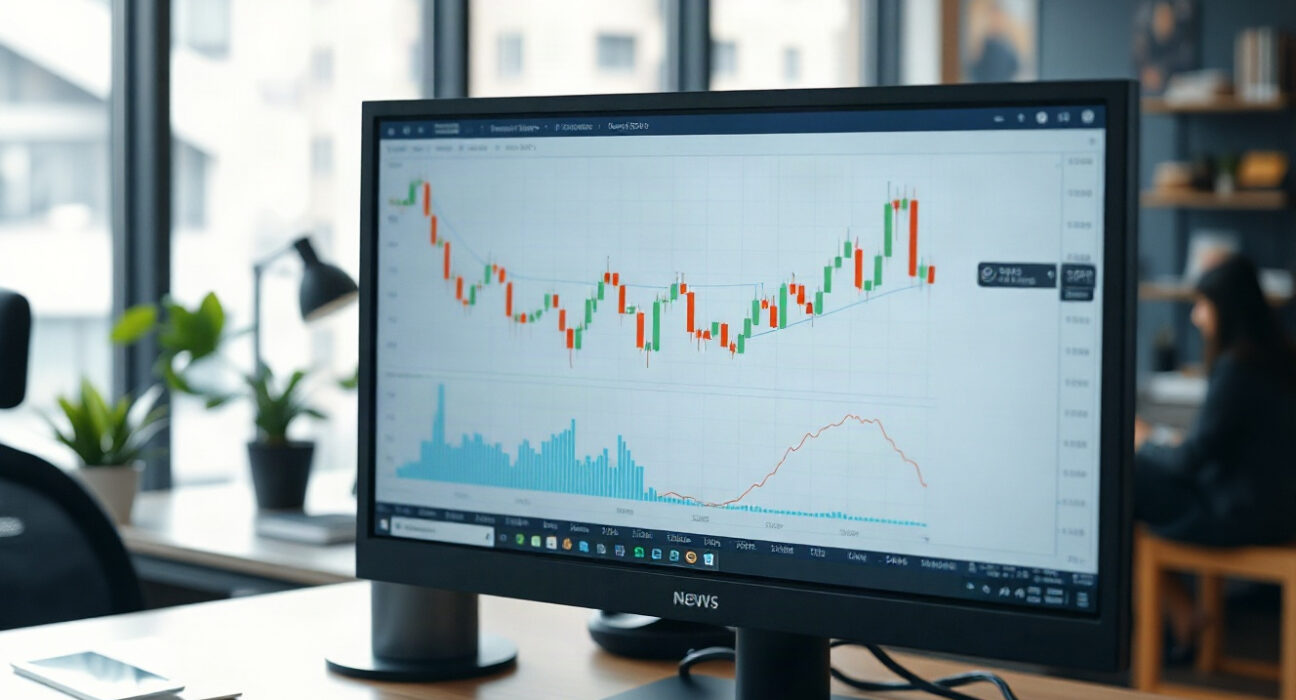 Financial charts showing rising gold and bitcoin prices and falling bond yields after Treasury Secretary Bessent's intervention