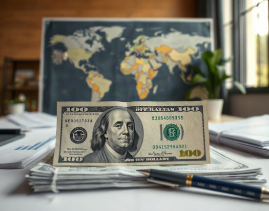 US dollar banknote with world map and financial charts, symbolizing global FX policy analysis