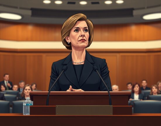 Federal Reserve Governor Bessent discussing interest rate policy at a formal hearing.