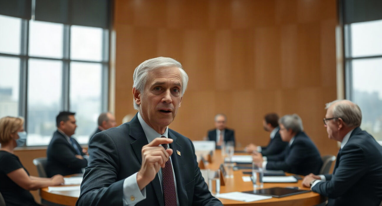 US Treasury Secretary Bessent speaking at a G20 finance ministers meeting.