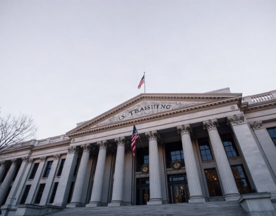 U.S. Treasury Building in Washington, D.C., where Secretary Bessent's Iran sanctions decision was made.