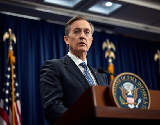 US Treasury Secretary Scott Bessent at a press briefing discussing forex policy coordination with Japan.