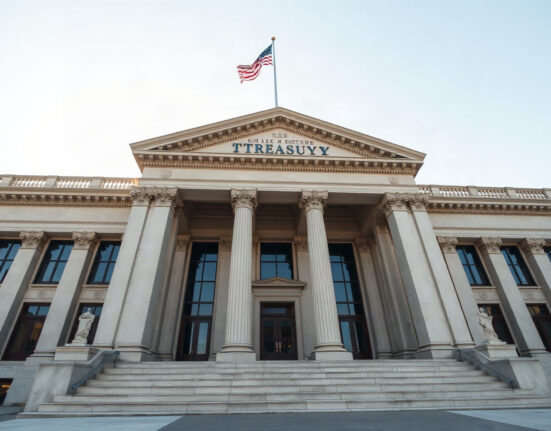 U.S. Treasury building in Washington, D.C., symbolizing bond market policy and the 'Bessent put'.
