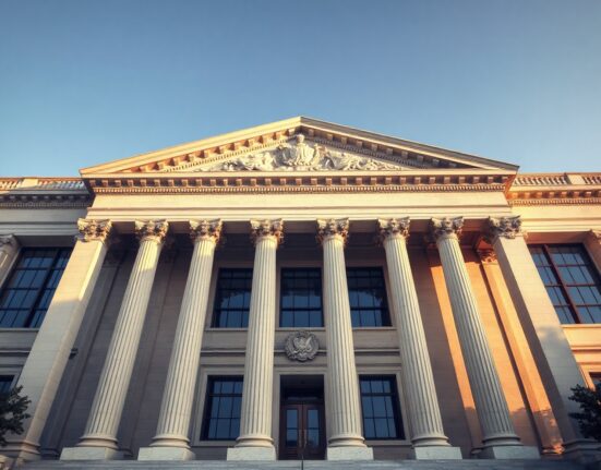 U.S. Treasury building in Washington, D.C., where Secretary Bessent announced rapid implementation of the GENIUS Act for stablecoins.