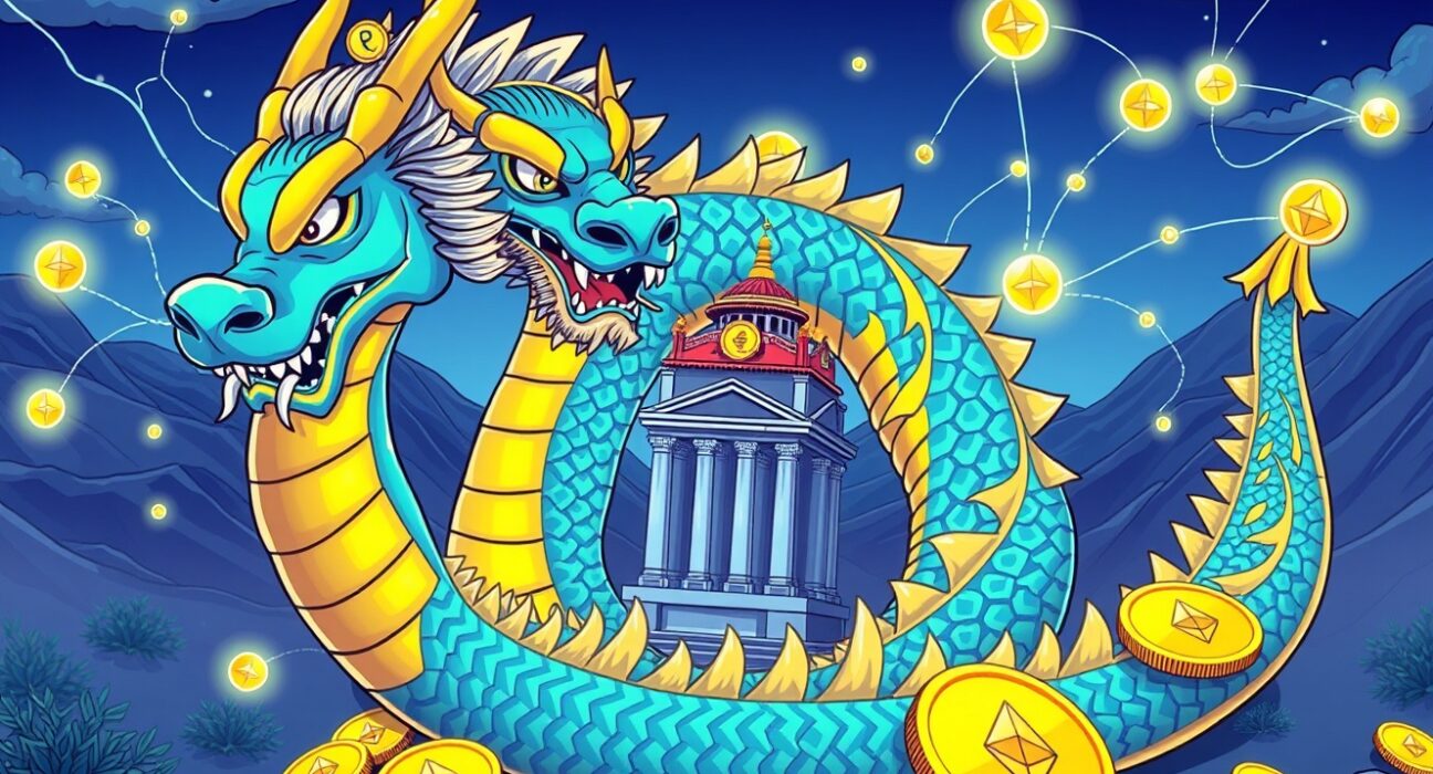 Bhutan government ETH deposit strategy showing digital currency flowing to staking platform