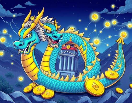 Bhutan government ETH deposit strategy showing digital currency flowing to staking platform