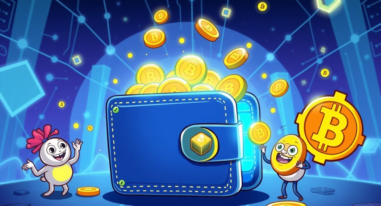 Binance Alpha adds PORT3 featured illustration showing digital wallet with emerging crypto coins