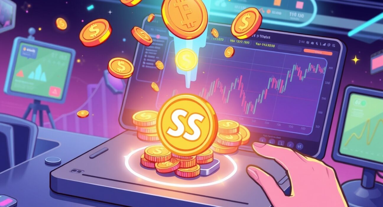 Binance Alpha SSS token integration showing digital trading platform with early-stage cryptocurrency coins